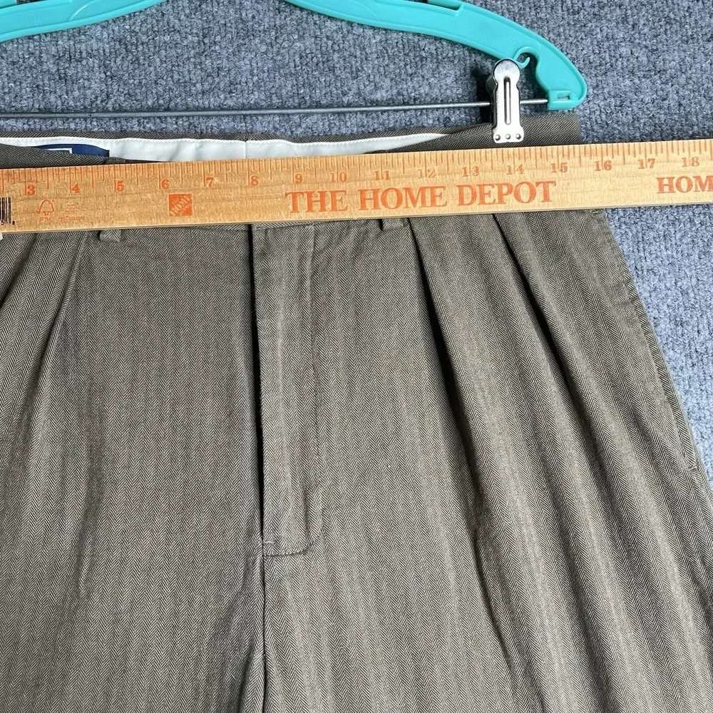 Vintage Polo‎ Ralph Lauren Pleated Cuffed Trousers Men 33/30 Green